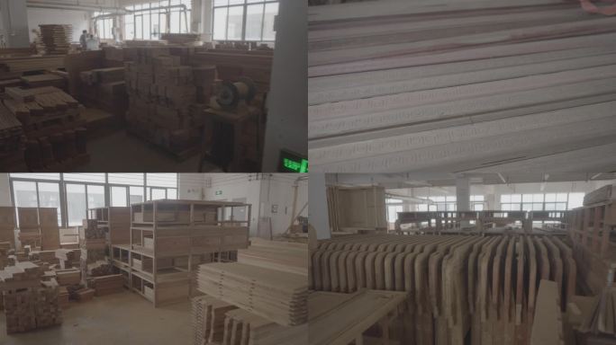 4K原始素材 木材家具厂库