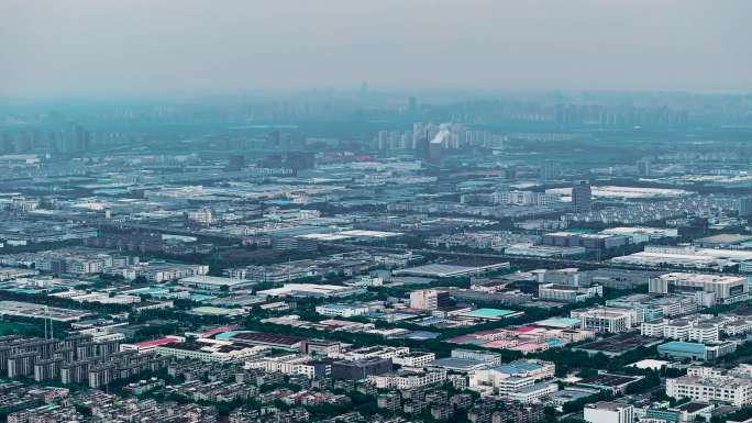 4K无人机航拍苏州吴淞区城市自然美景