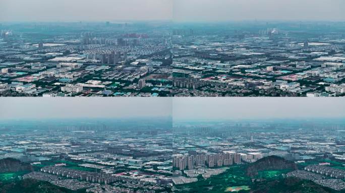 4K无人机航拍苏州吴淞区城市自然美景