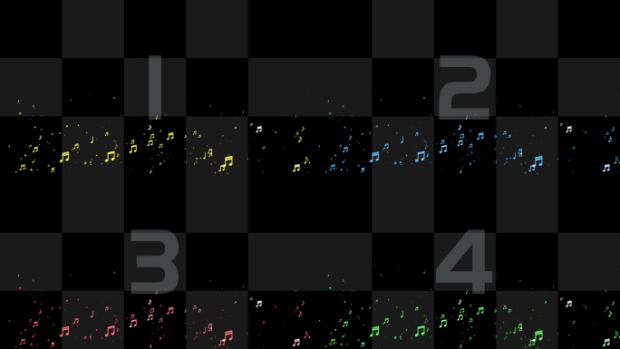 音符上飘五线谱钢琴演奏背景音乐AE模板