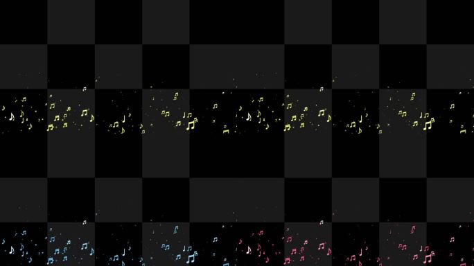 音符上飘五线谱钢琴演奏背景音乐AE模板