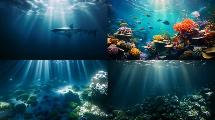 海底世界鲨鱼珊瑚鱼类