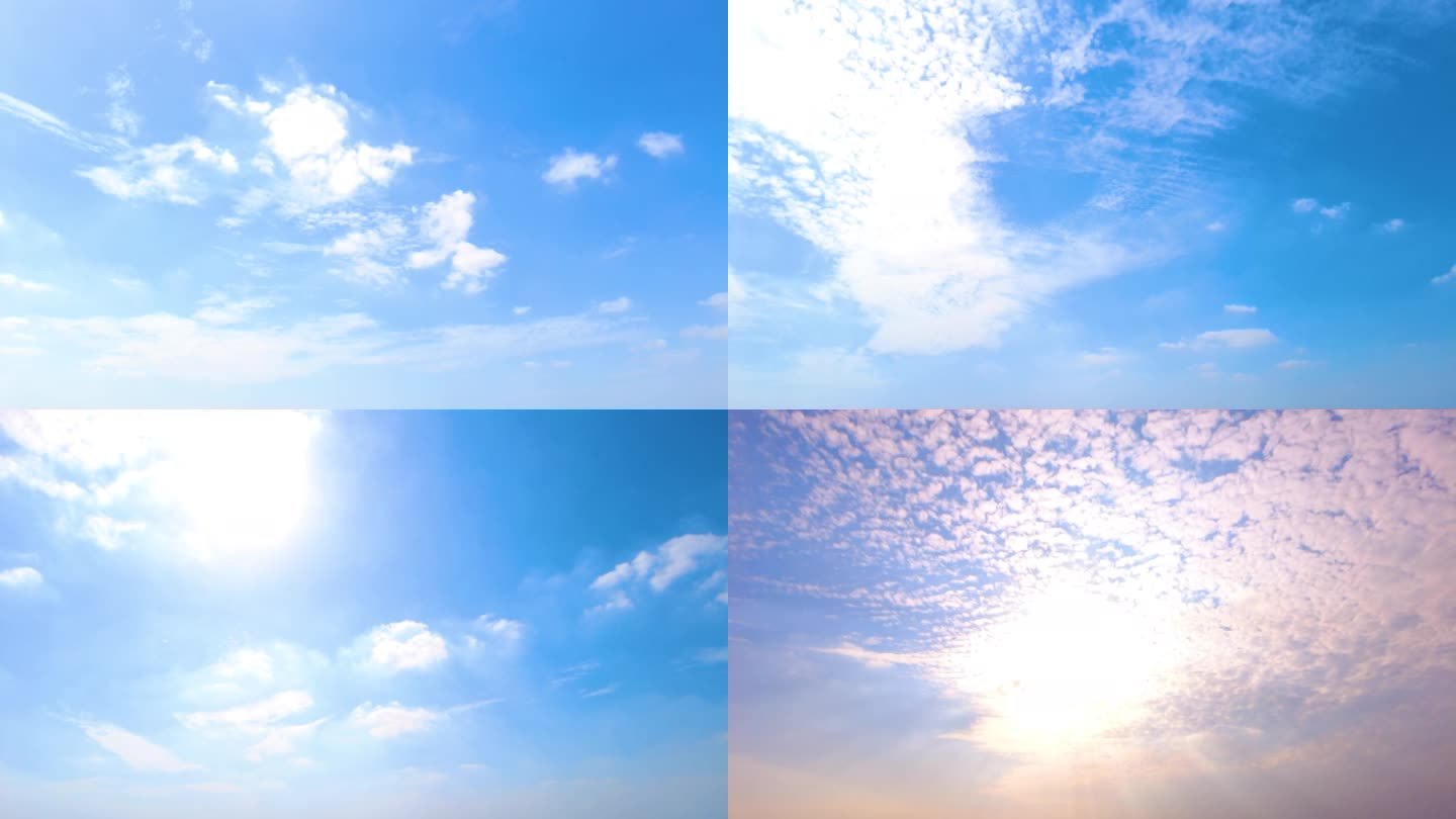 蓝天白云风景延时摄影视频素材