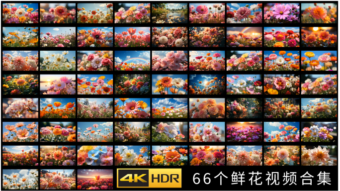 66个4K鲜花合集视频素材