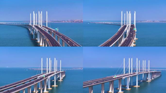 青岛胶州湾跨海大桥4K精彩航拍