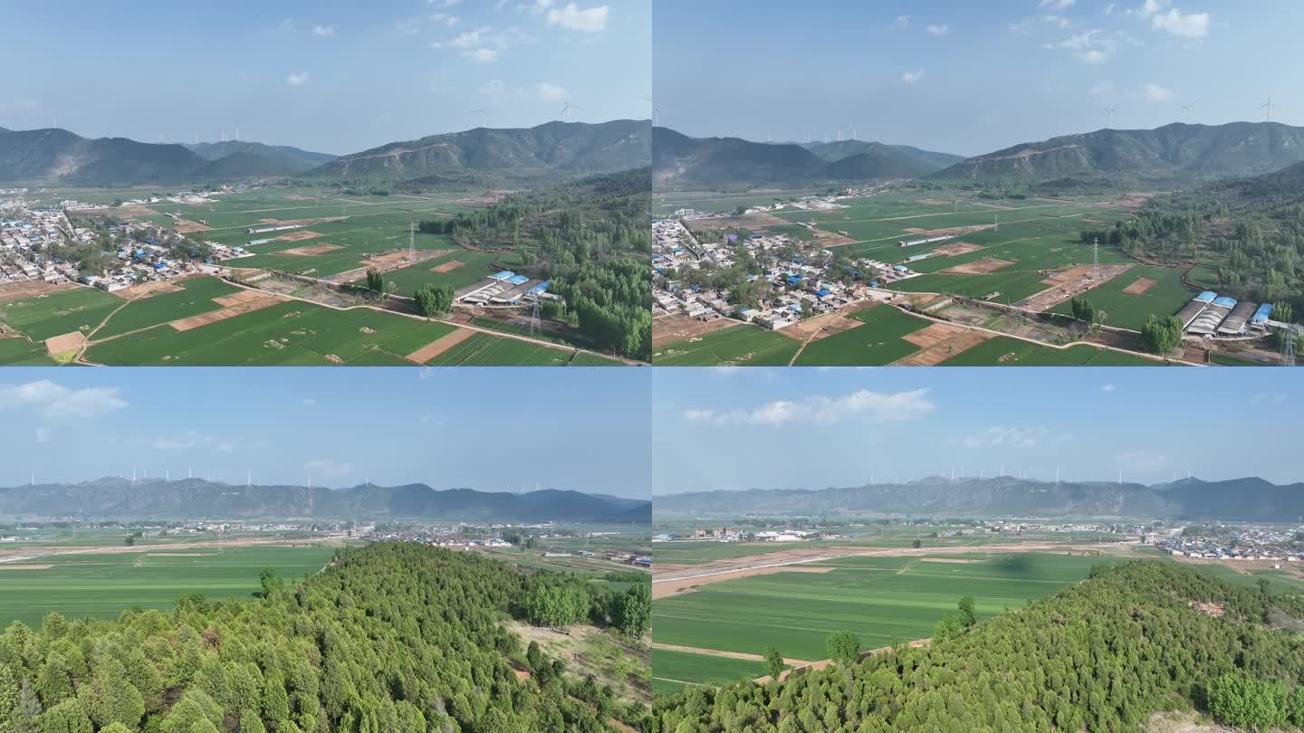 大山脚下的农村风光