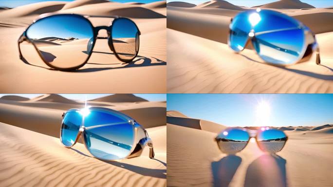 创意沙漠中的眼镜