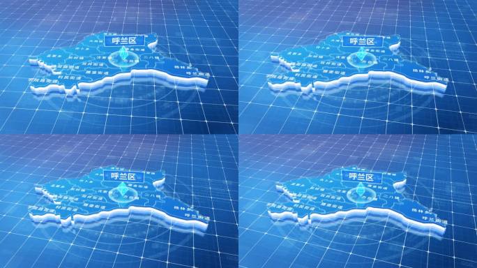 呼兰区蓝色三维科技区位地图