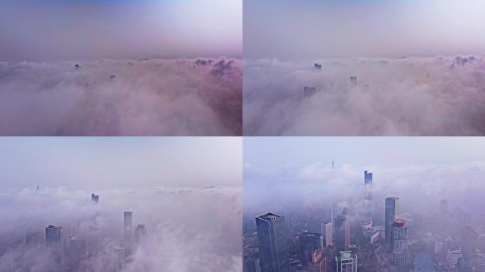 云雾中的南京新街口（3）