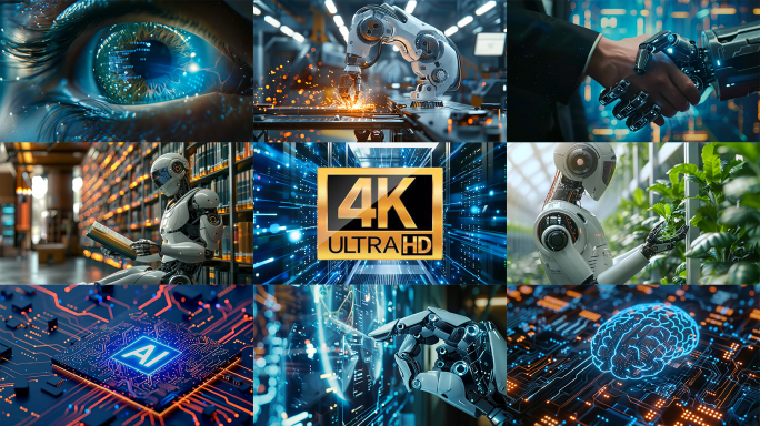 【4K】高科技AI智能机器人新质生产力