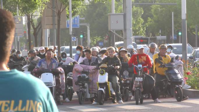 上班车流打拼骑车都市生活城市下班忙碌生活