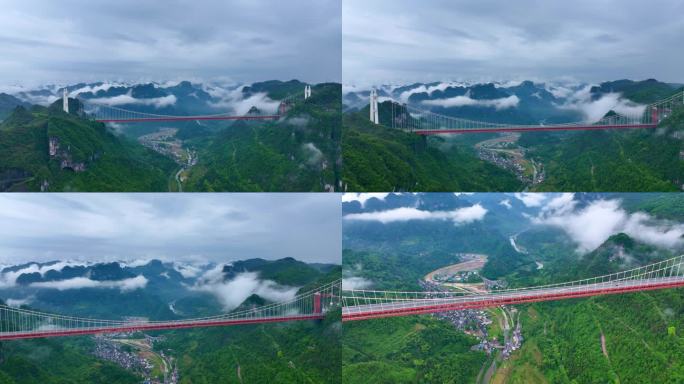 4k高速公路中国桥梁航拍