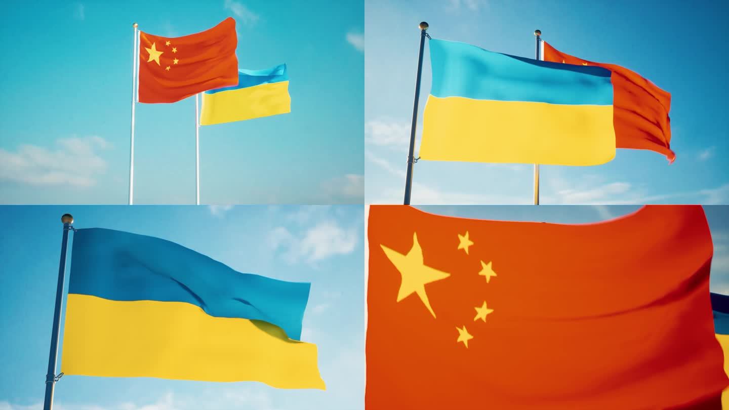 中国乌克兰国旗中乌关系中乌建交中乌友好