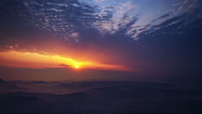 大气 日出云海 延时