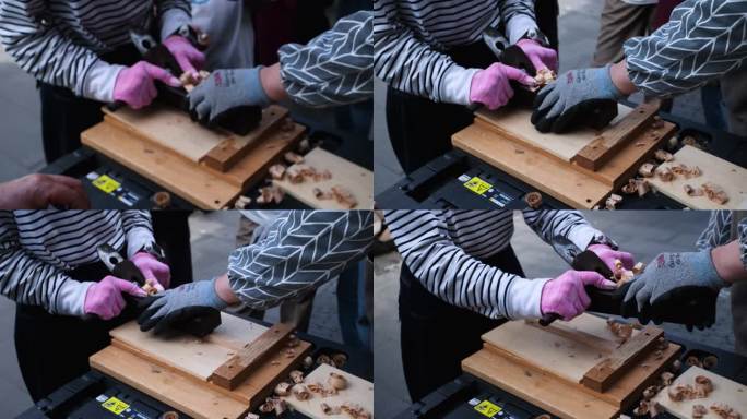 扬州仁丰里历史文化街区的木工木工刨子体验