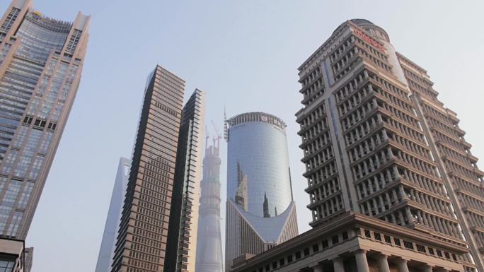 中国上海陆家嘴的高楼大厦