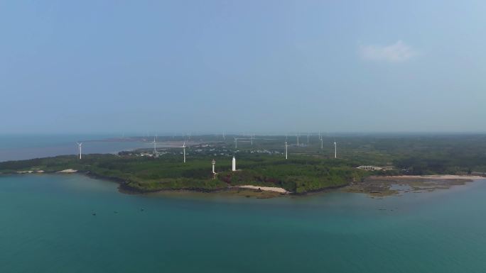 原创航拍海南省儋州市峨蔓火山海岸