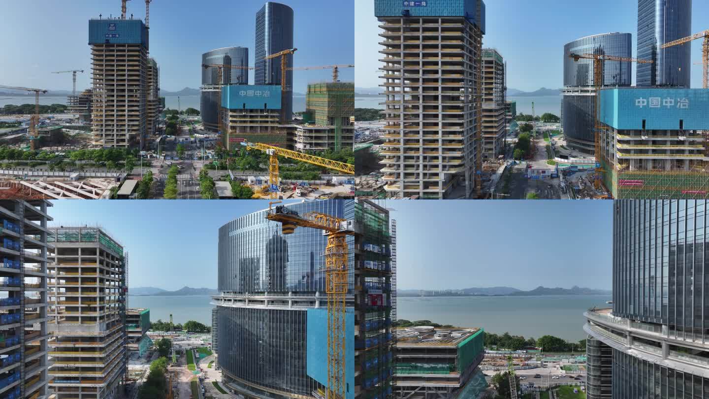 建设中的深圳湾万科总部大厦