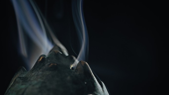 【正版素材】汉代博山炉铜熏炉香烟5289
