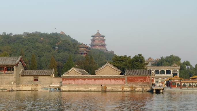 中国北京，颐和园的佛香塔