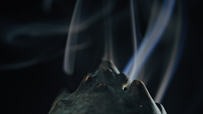 【正版素材】汉代博山炉铜熏炉香烟5288