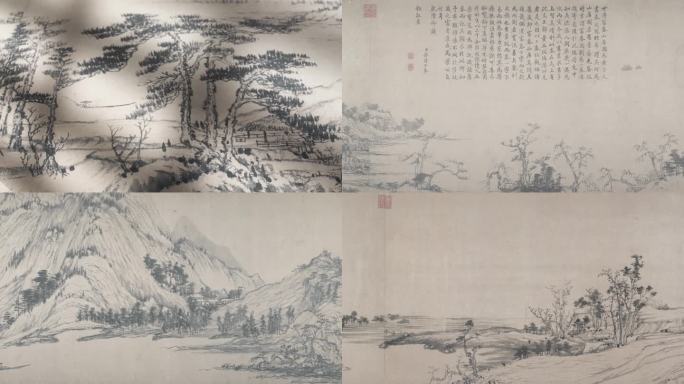 4K元代画家黄公望富春山居图高清实拍