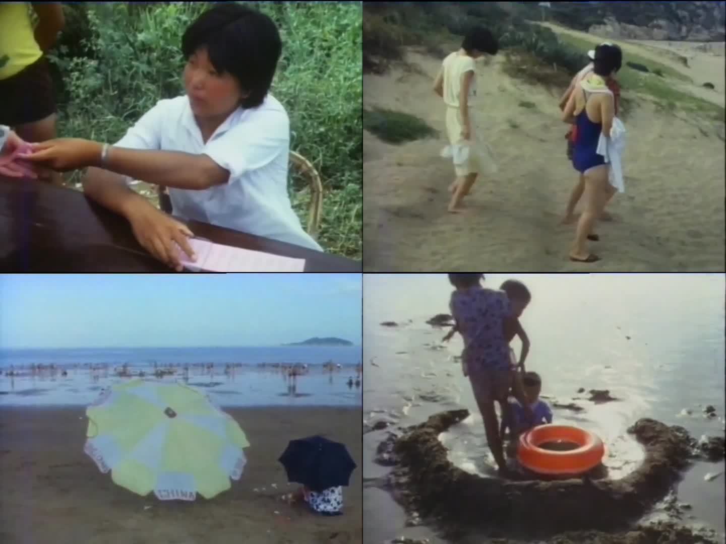 80年代上海普陀山海滨浴场