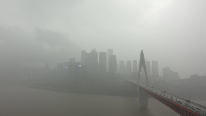 重庆 江北嘴 千厮门 暴雨 风云 延时