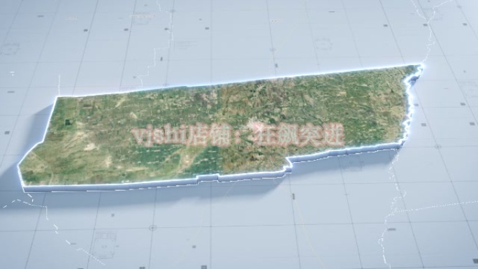 明水县地图云中俯冲干净简约亮色三维区位