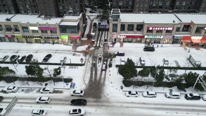 航拍-城市雪景-武汉