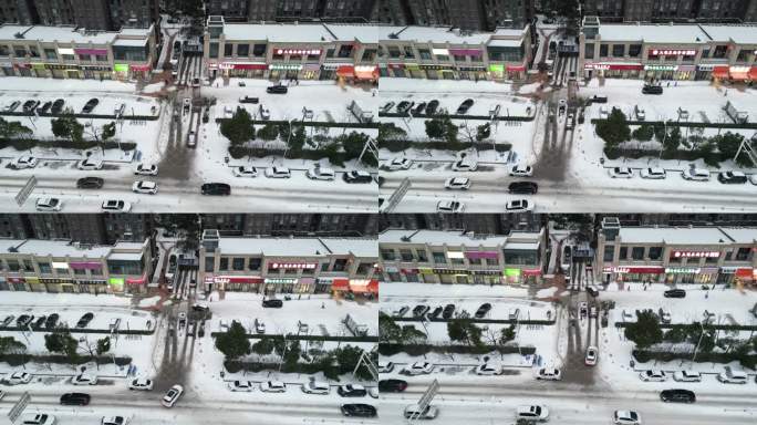航拍-城市雪景-武汉