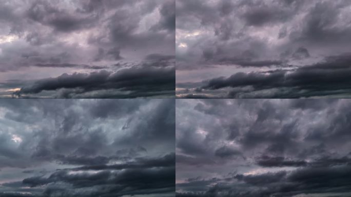 乌云云层光影变化延时摄影