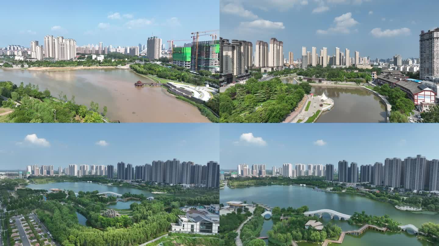 新乡市区公园航拍
