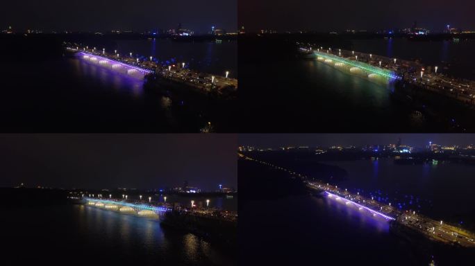 南湖大桥喷泉夜景