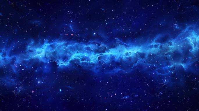 星空唯美浪漫蓝色夜空银河梦幻星辰宽屏循环