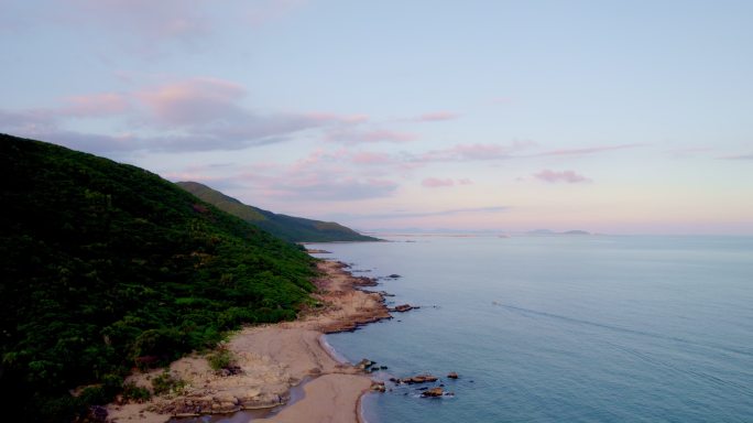 航拍海南沙滩 海边的风景