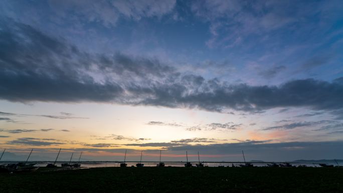 海边日出朝霞延时户角