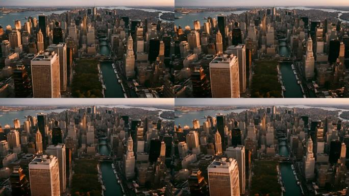 纽约市金融区航拍图