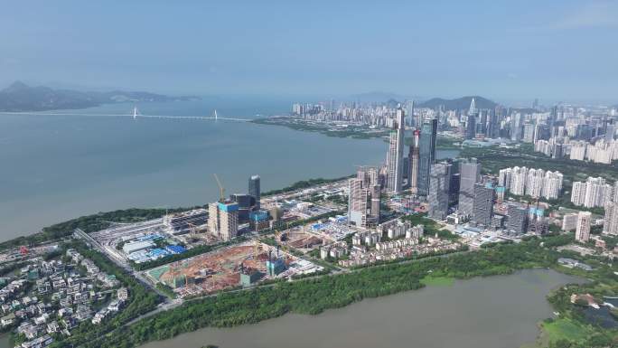 建设中的深圳湾超级总部
