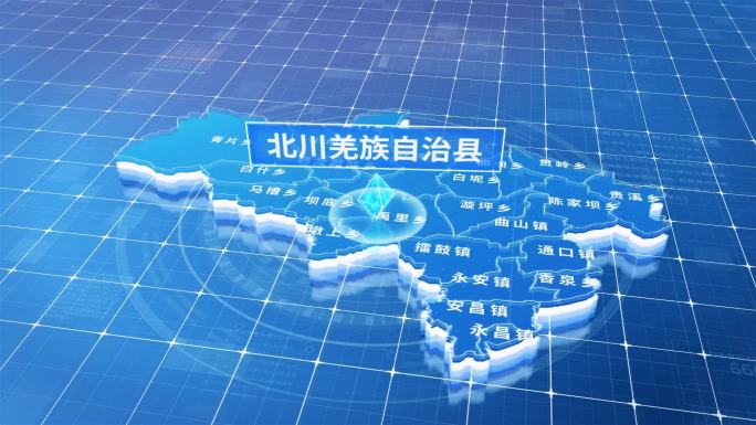 北川羌族自治县蓝色三维科技区位地图