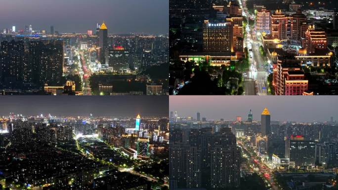 杭州市萧山区老城区夜景4K素材