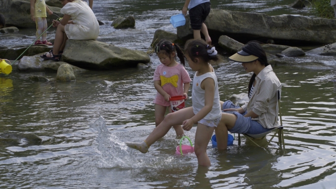 溪流 垂钓 玩水 露营