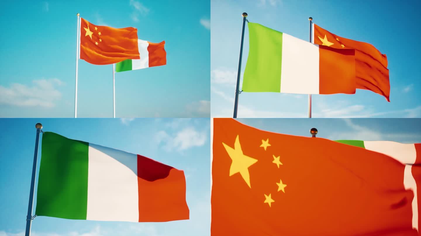 中国意大利国旗中意关系中意建交中意友好