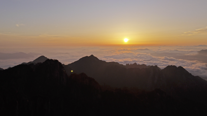 黄山日出 云海日出 日出日落 唯美日出