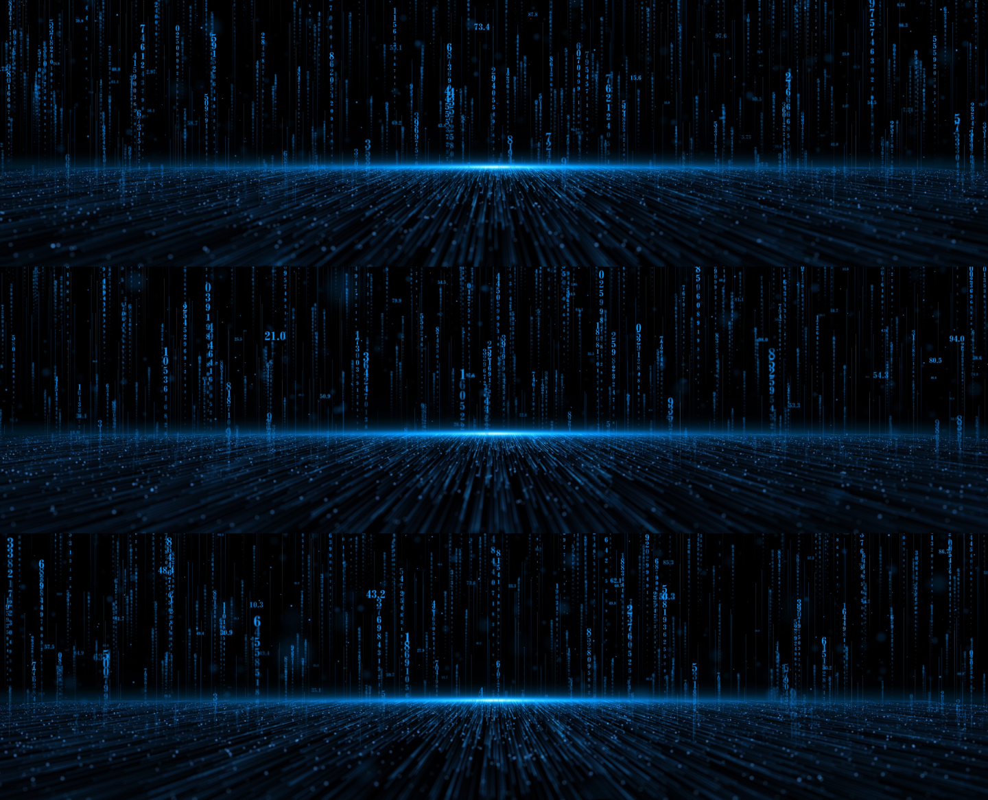 8k蓝色科技感数字粒子线条空间背景