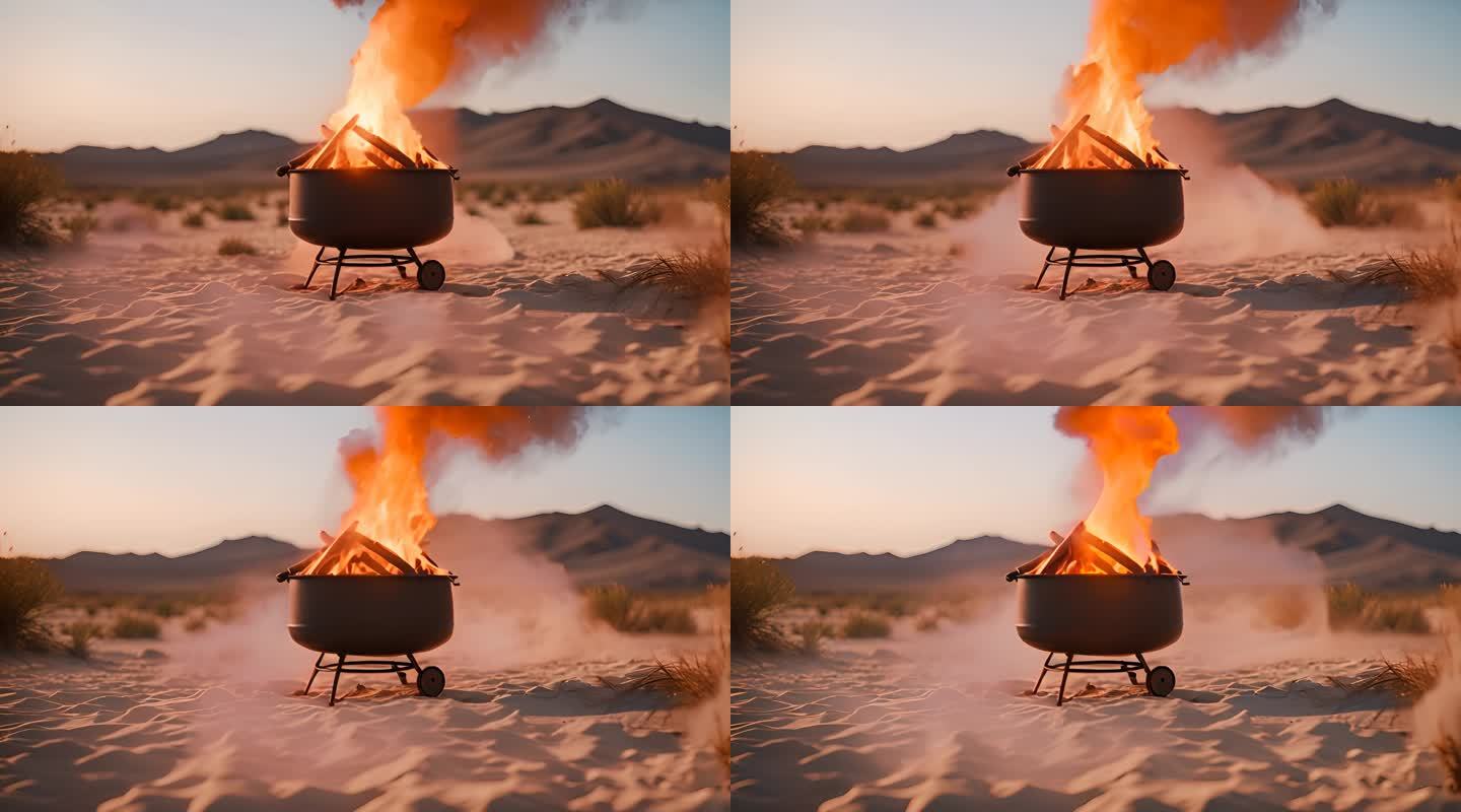 火焰，沙漠 篝火  燃烧3