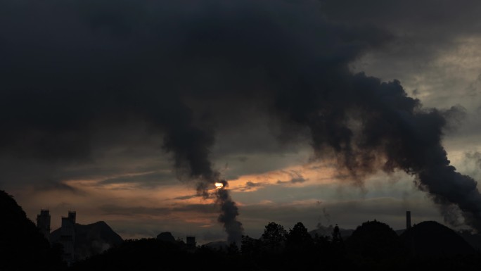 工业排放 空气污染 环境保护延时视频