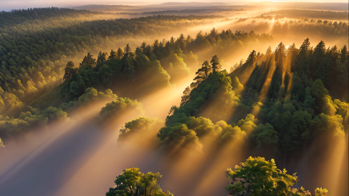 【42个森林树木素材合集】大自然清晨阳光
