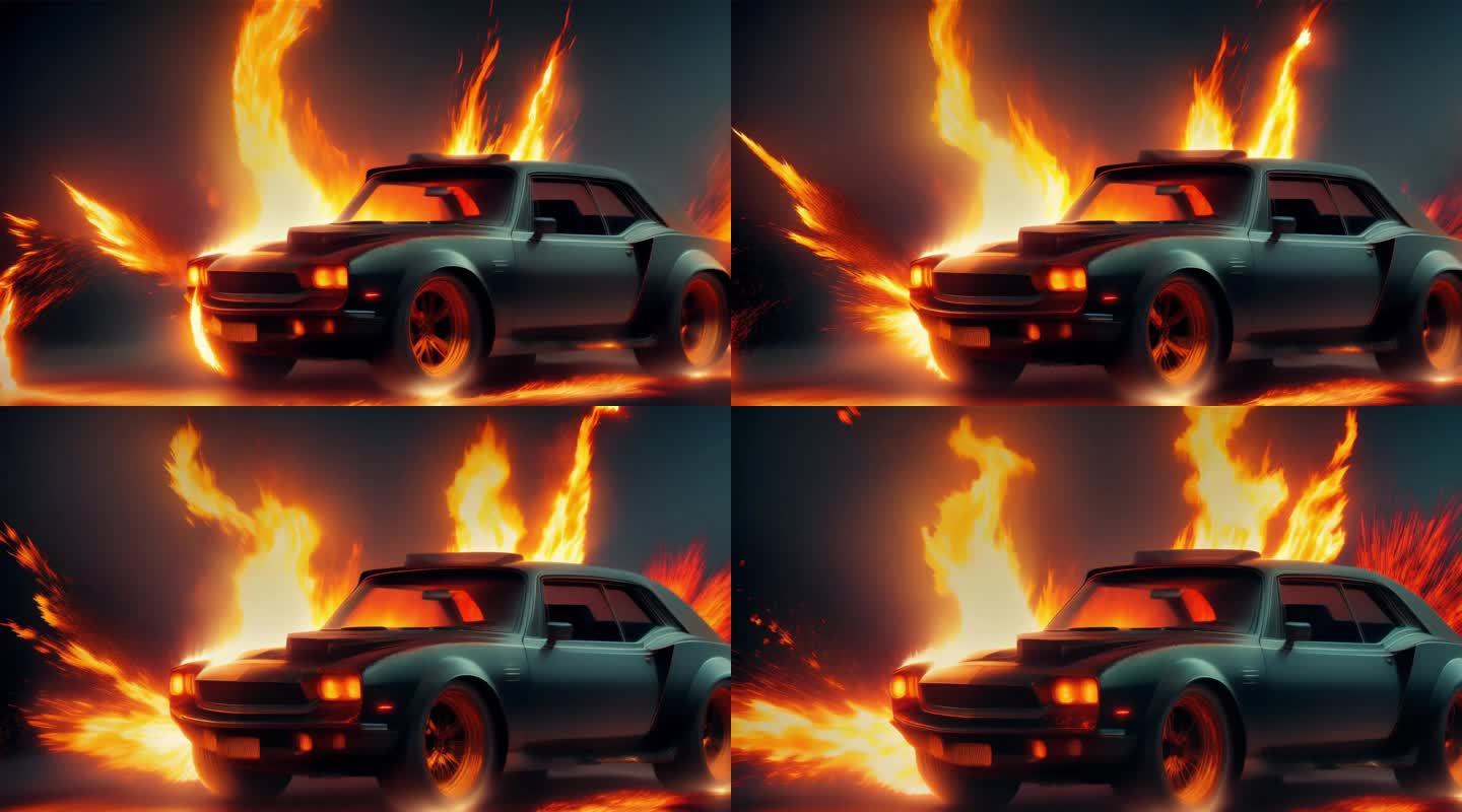 汽车燃烧