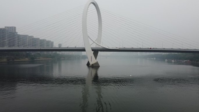 柳州白沙大桥航拍素材